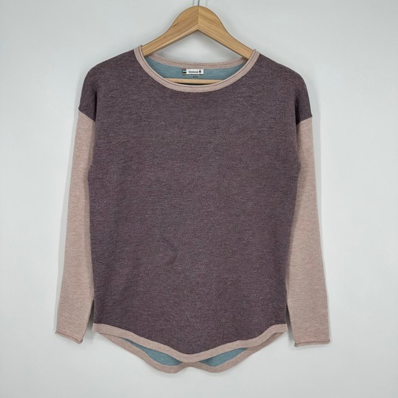 Smartwool Shadow Pine Colorblock Sweater Wool Blend Knit Crew Neck Pullover - Picture 5 of 13